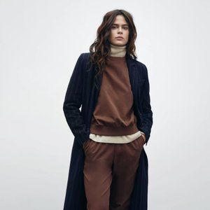 Zara Combination Sweatshirt Chocolate Brown S